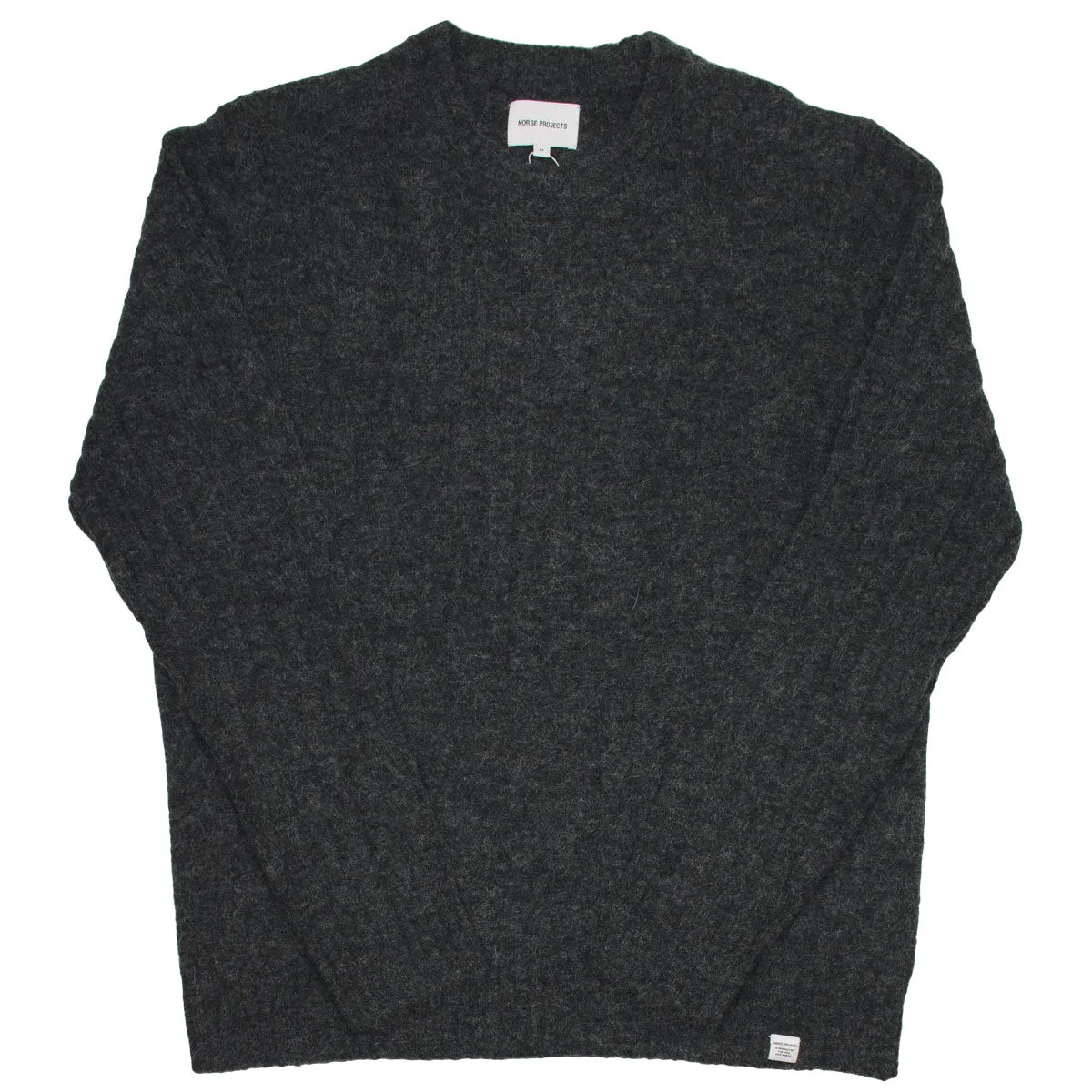 Norse Projects - Sigfred Rib Alpaca Merino Sweater - Charcoal