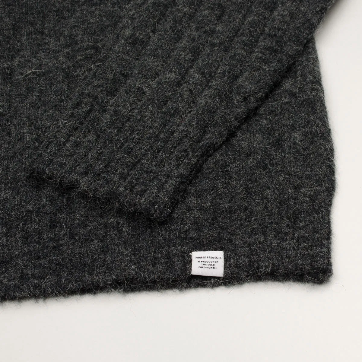 Norse Projects - Sigfred Rib Alpaca Merino Sweater - Charcoal