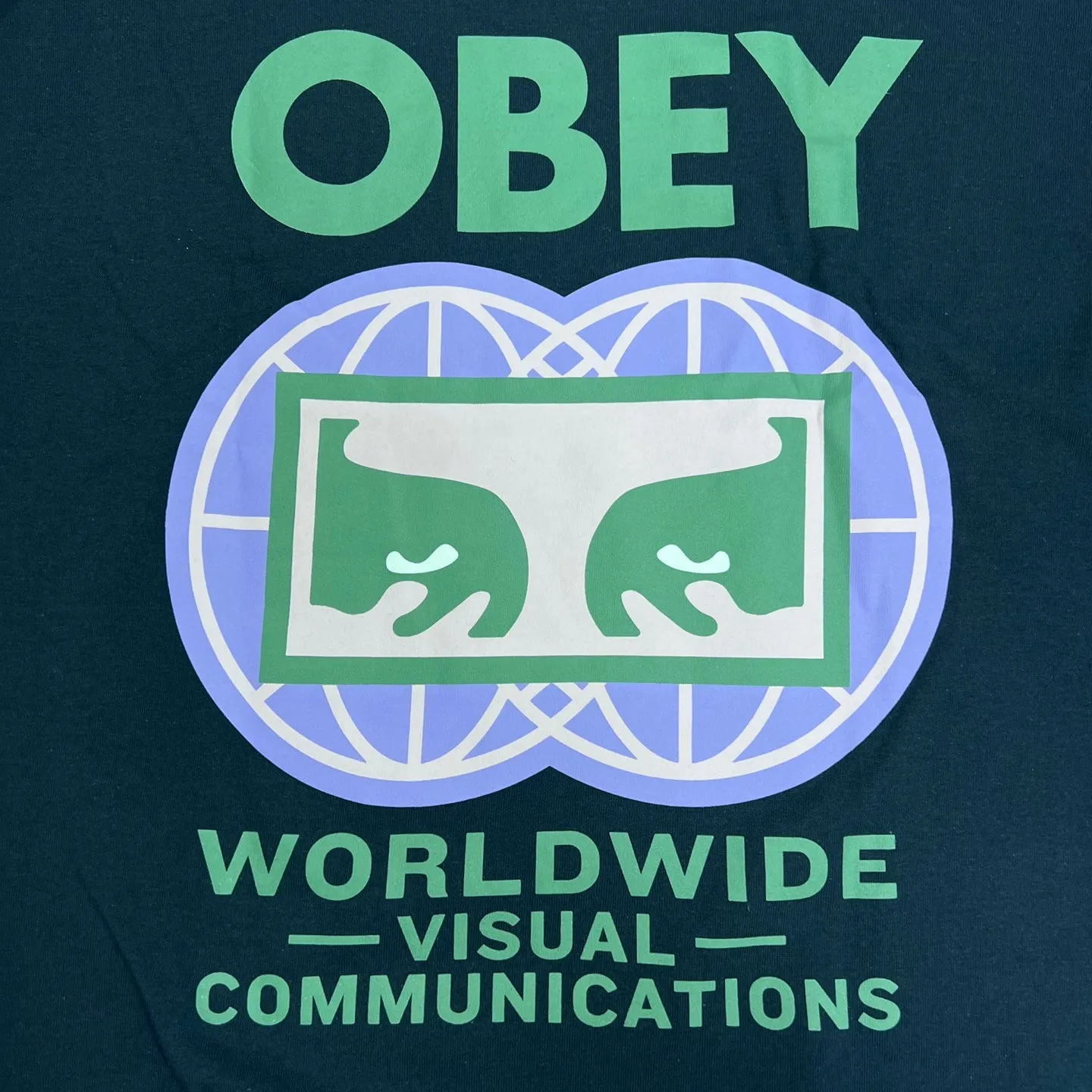 OBEY Worldwide Visual Communications T-Shirt - Navy