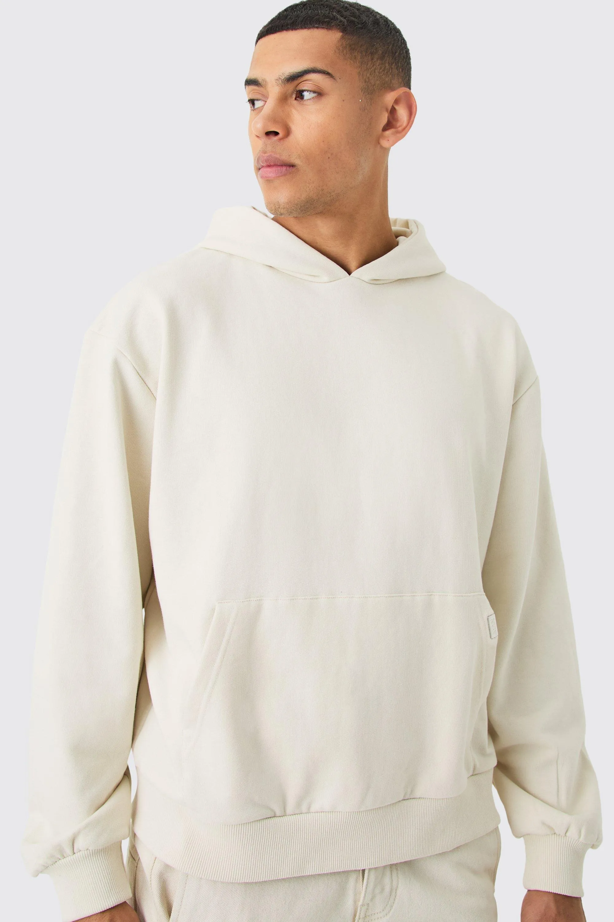 Oversized Boxy Heavyweight Hoodie | boohooMAN UK