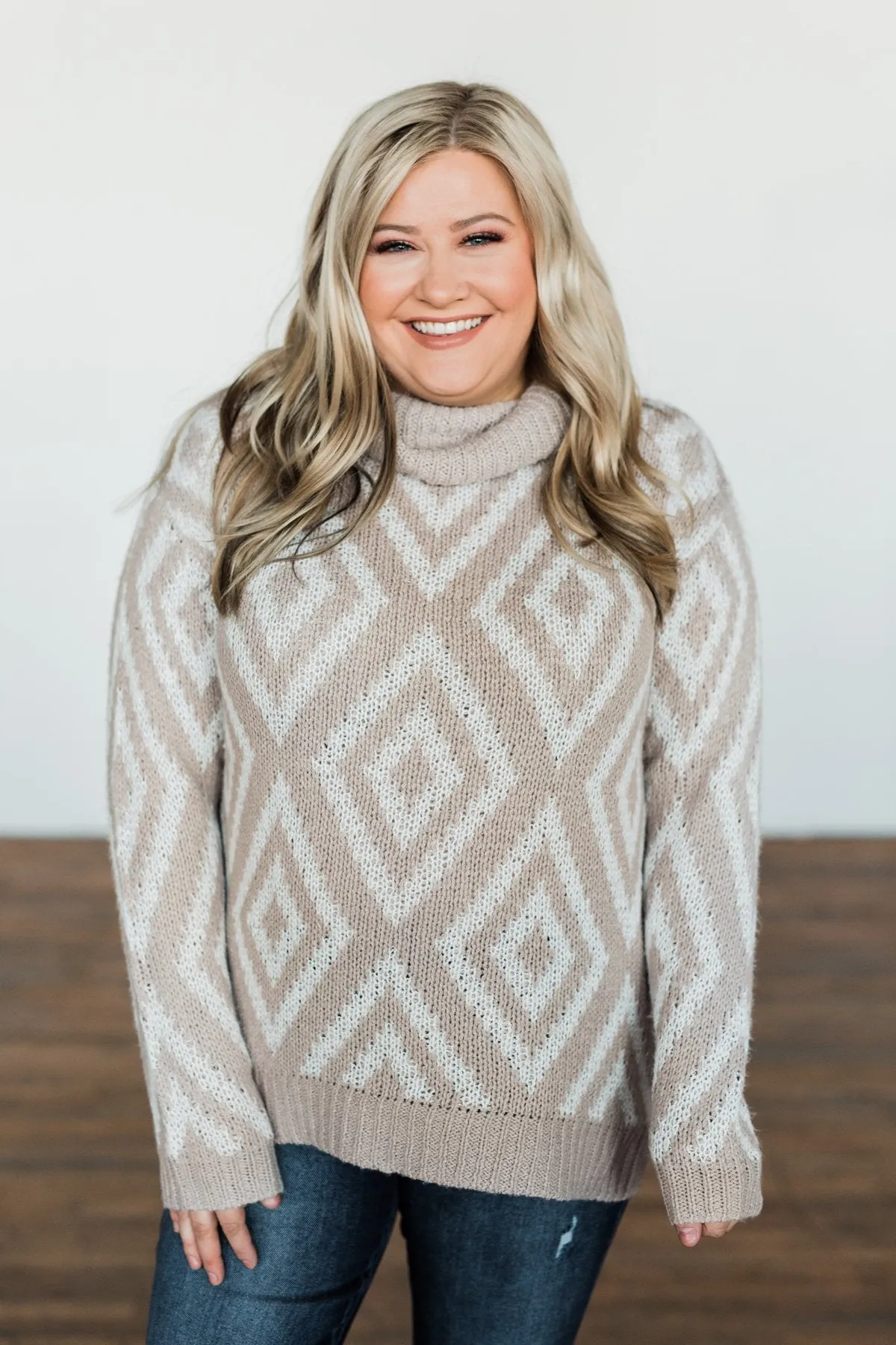 Peace Of Mind Slouchy Turtle Neck Sweater- Oatmeal