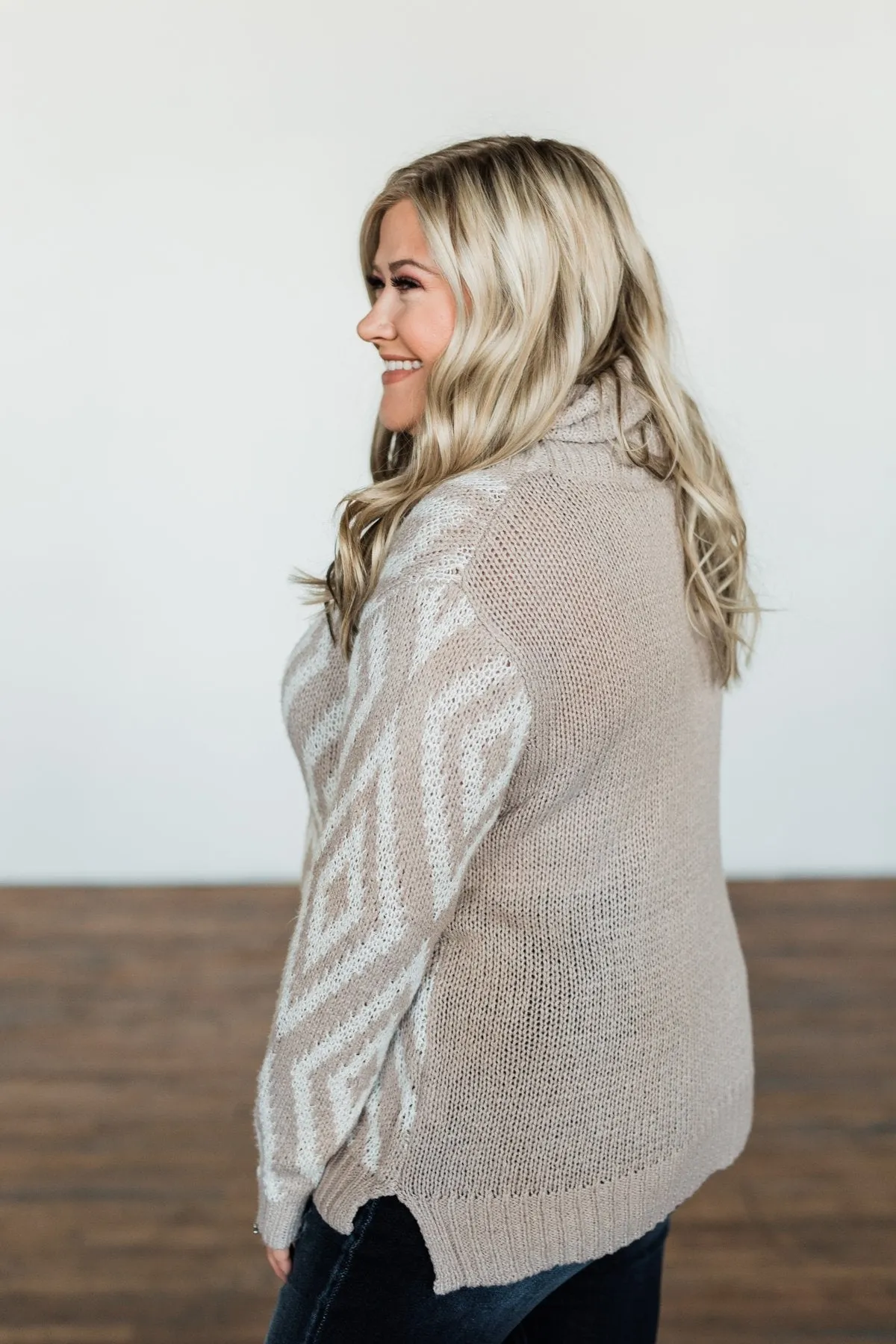 Peace Of Mind Slouchy Turtle Neck Sweater- Oatmeal