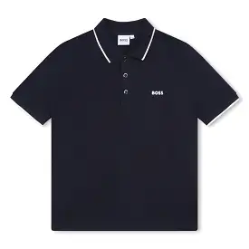 Playera Polo para nios y adolescentes azul Boss