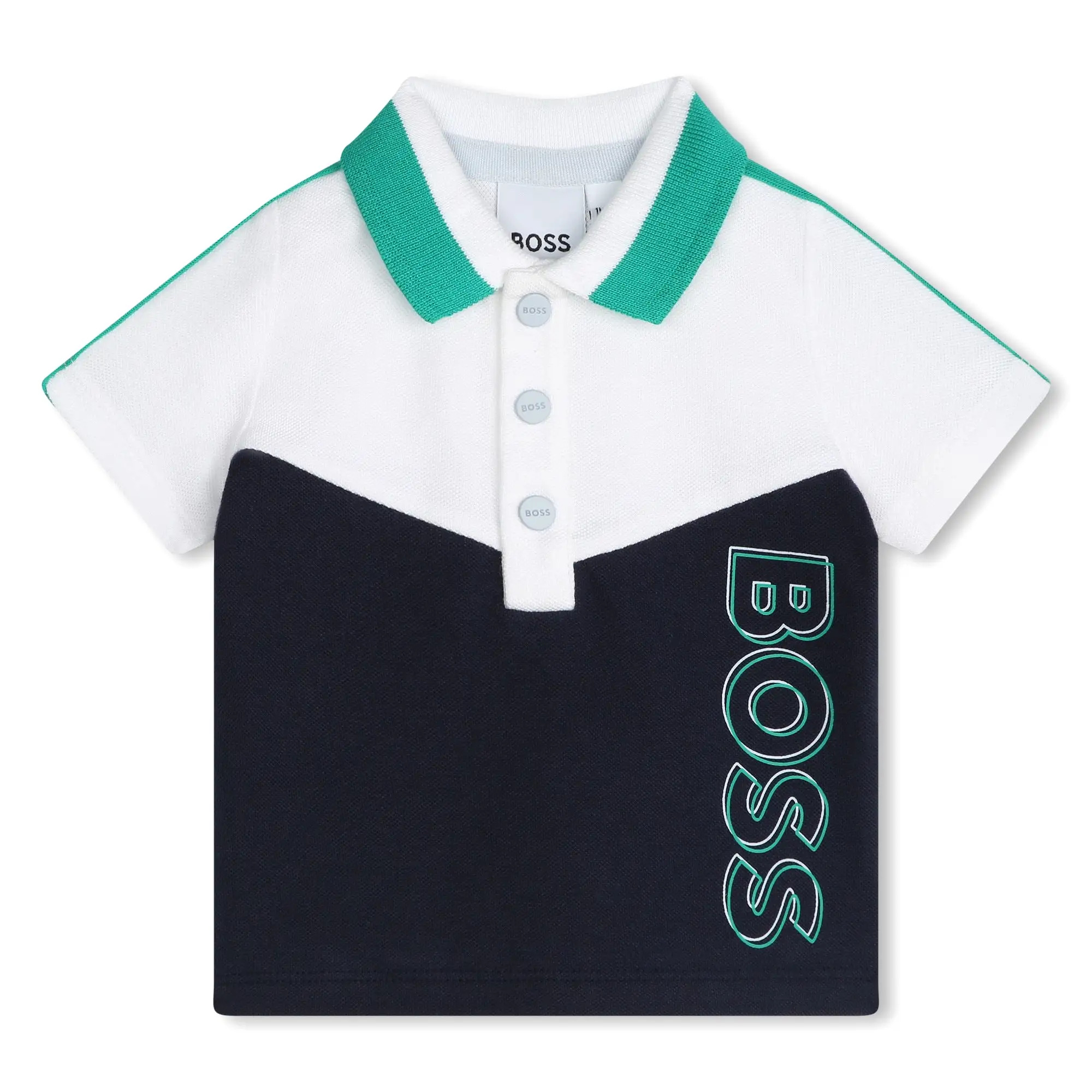 Polo BOSS azul para bebé