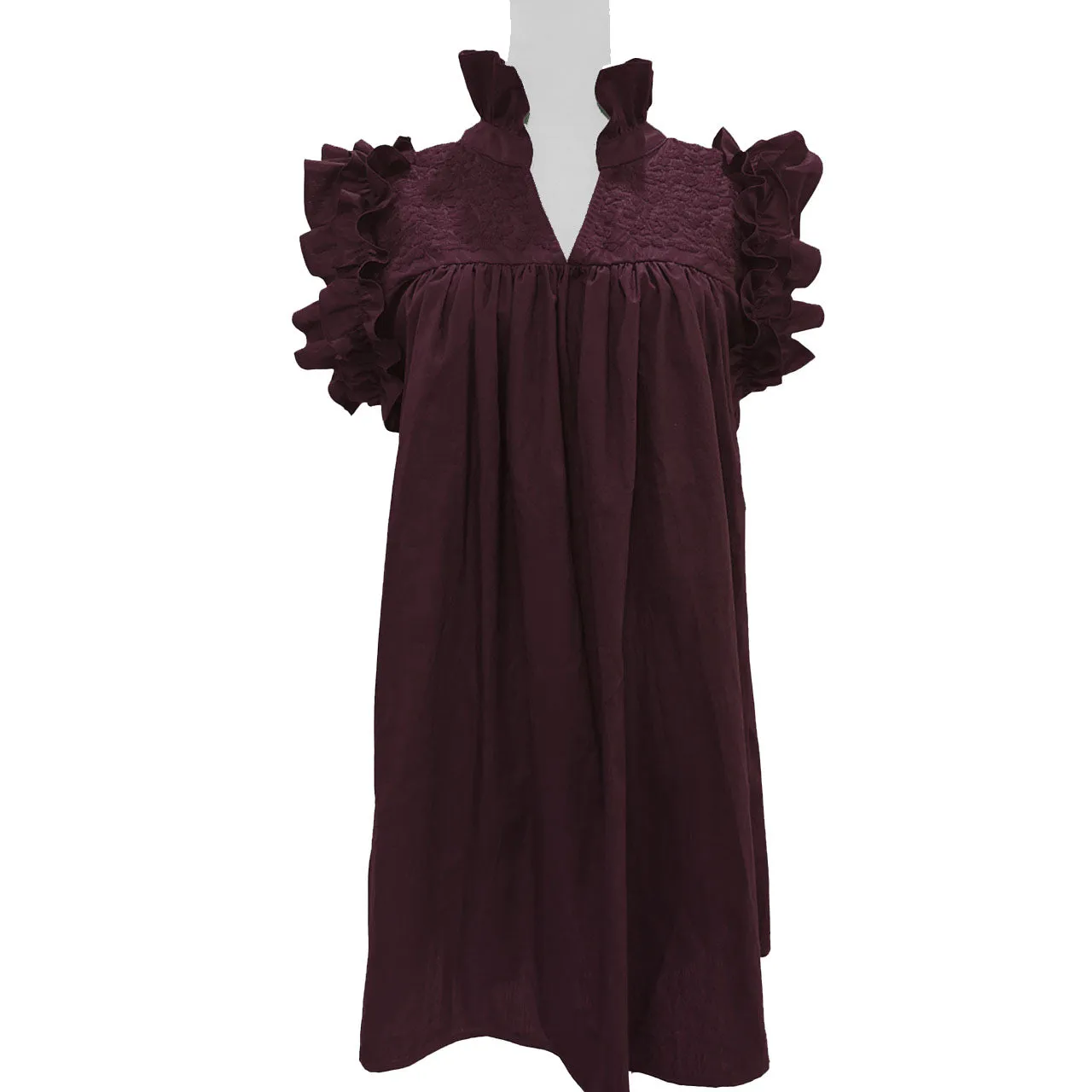 PRE-ORDER: Double Maroon Hummingbird Dress (early August ship date)