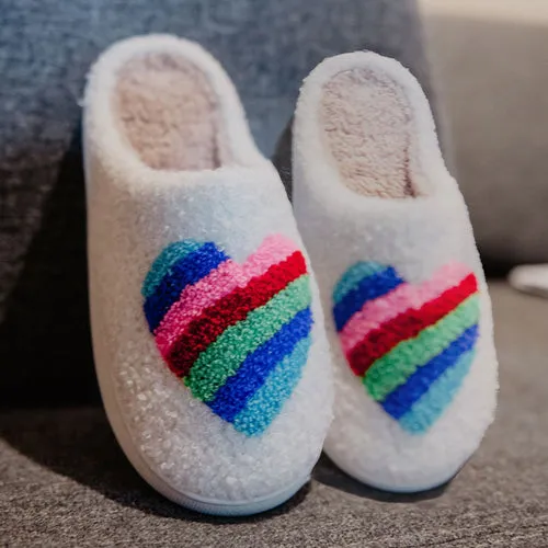 Rainbow Heart Slippers