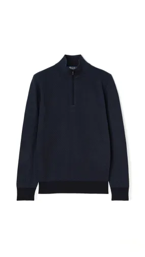 Roadster Mezzocollo Sweater -  Navy Blue/night Blue Reserve