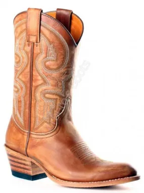 Sendra Boots ladies mid calf beige leather cowboy boots