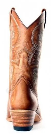 Sendra Boots ladies mid calf beige leather cowboy boots