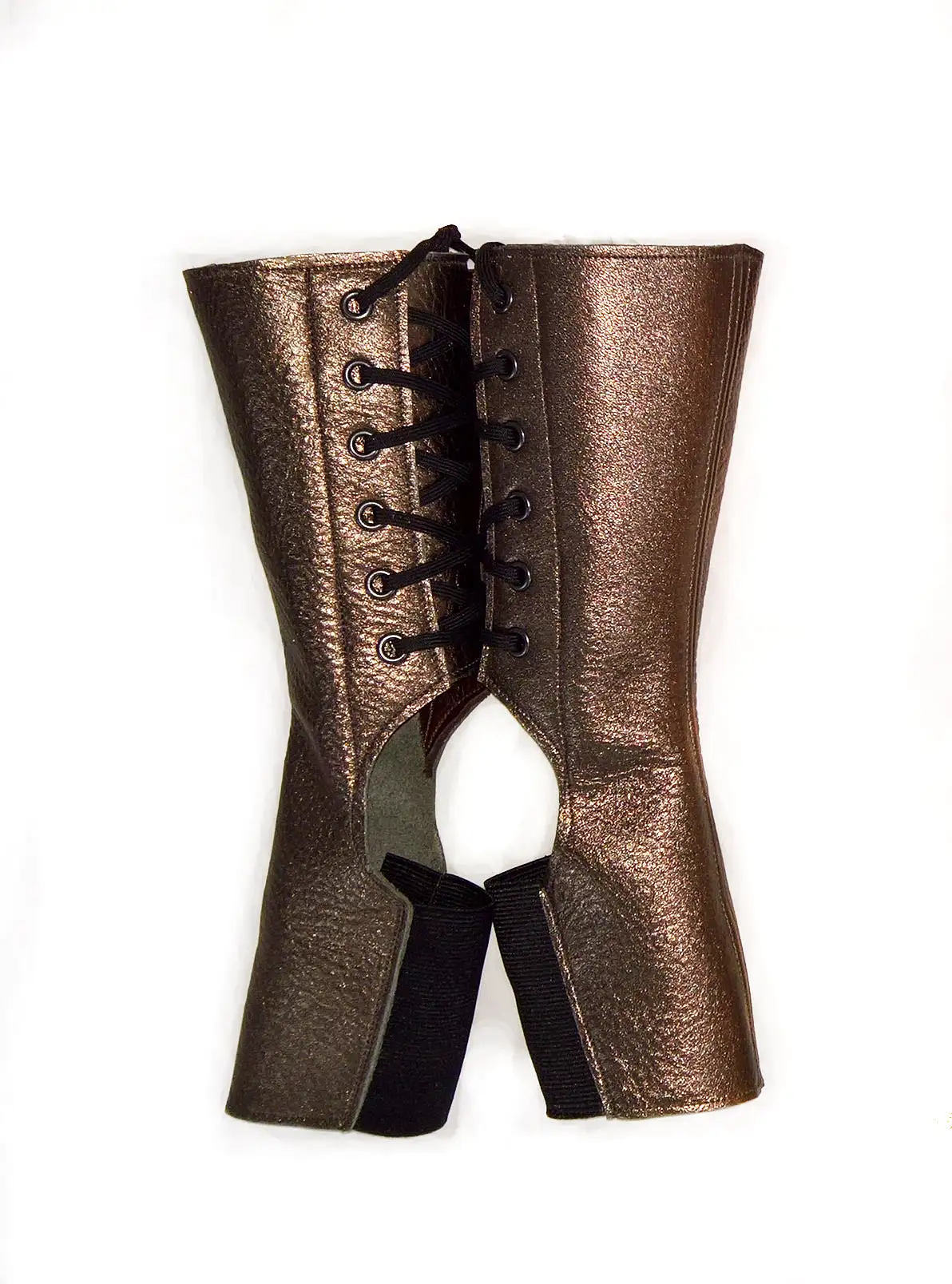 Short Aerial boots in PEWTER Metallic w/ZIPS