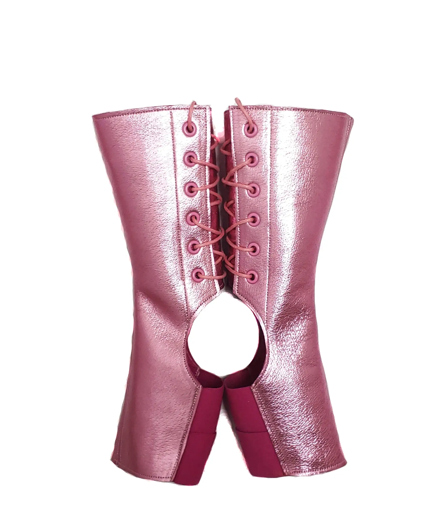 Short Aerial boots in PINK Metallic