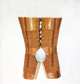 Short TAN Leather Aerial boots w/ Suede Grip + inside ZIP