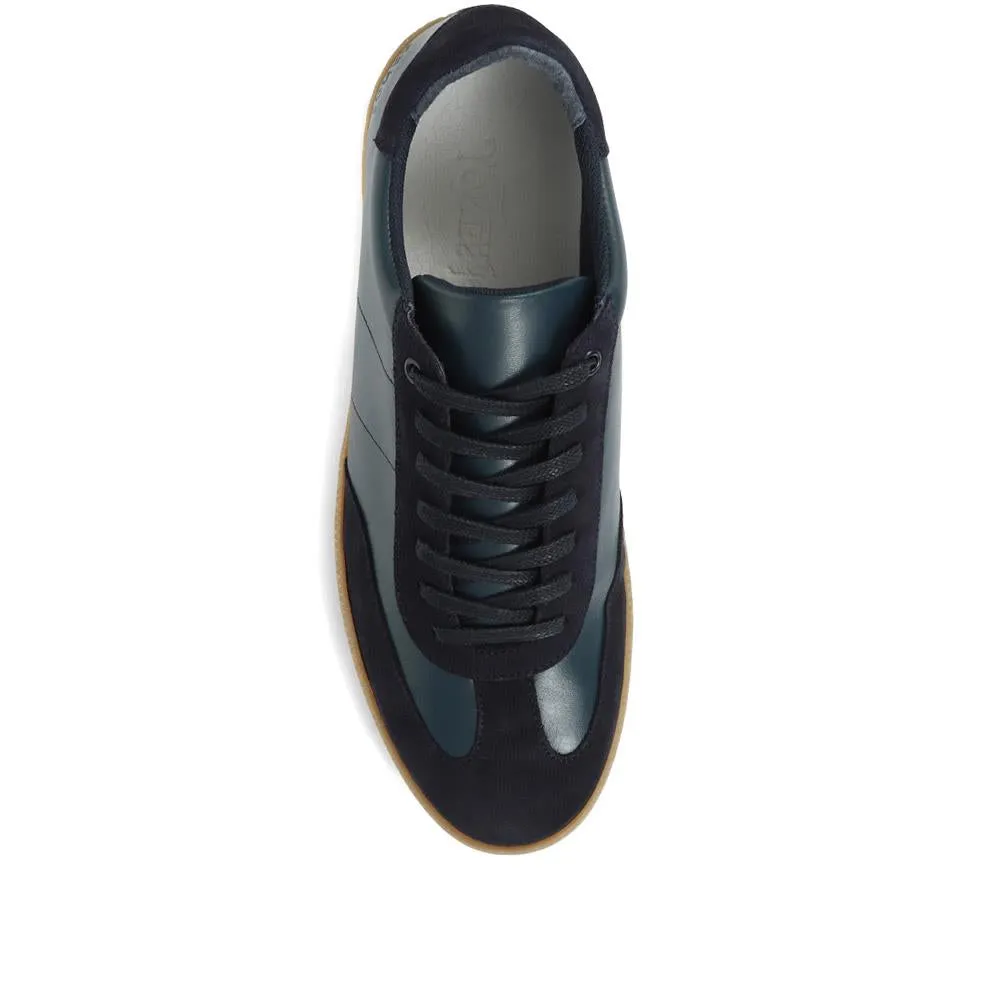 Shrewsbury Leather Lace-Up Trainers - SHREWSBURY / 322 597