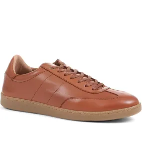 Shrewsbury Leather Lace-Up Trainers - SHREWSBURY / 322 597