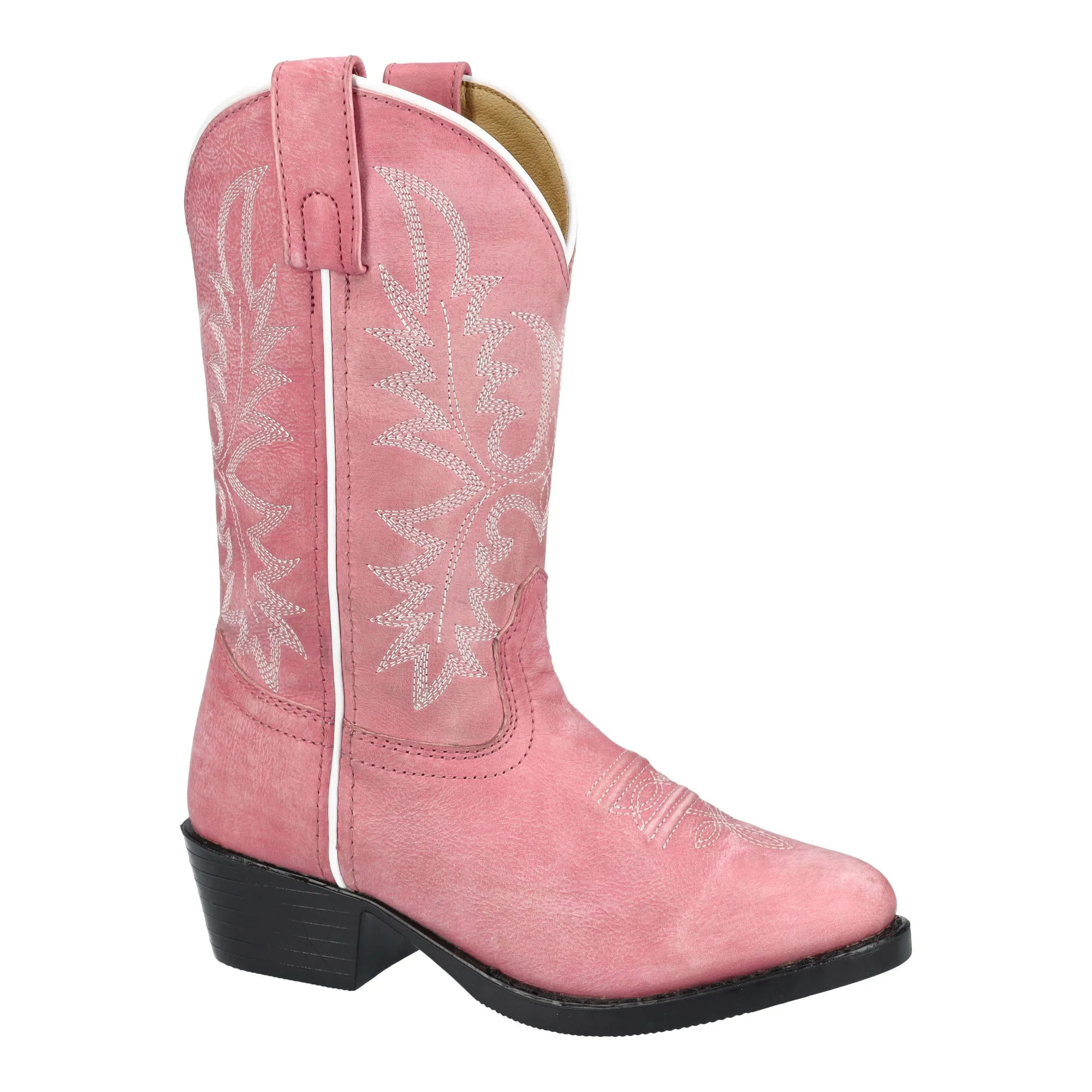 Smoky Mountain Childrens Girls Denver Pink Leather Western Boot