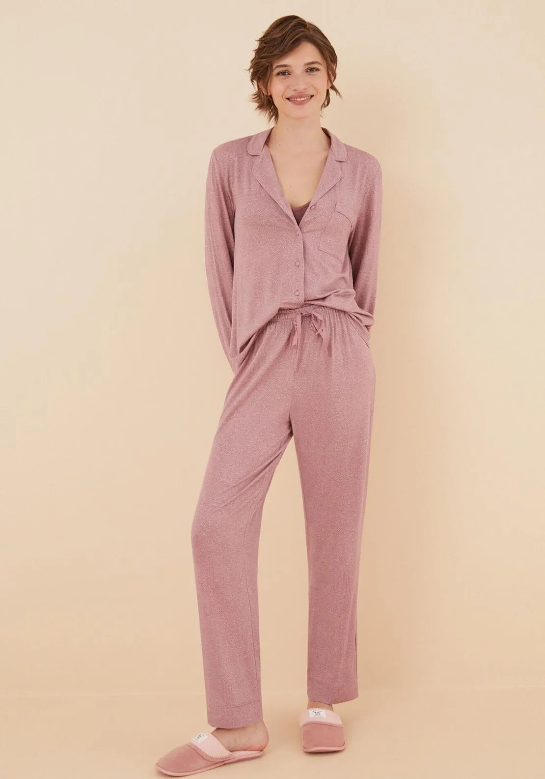 Soft Viscose Classic Pyjamas - Pink