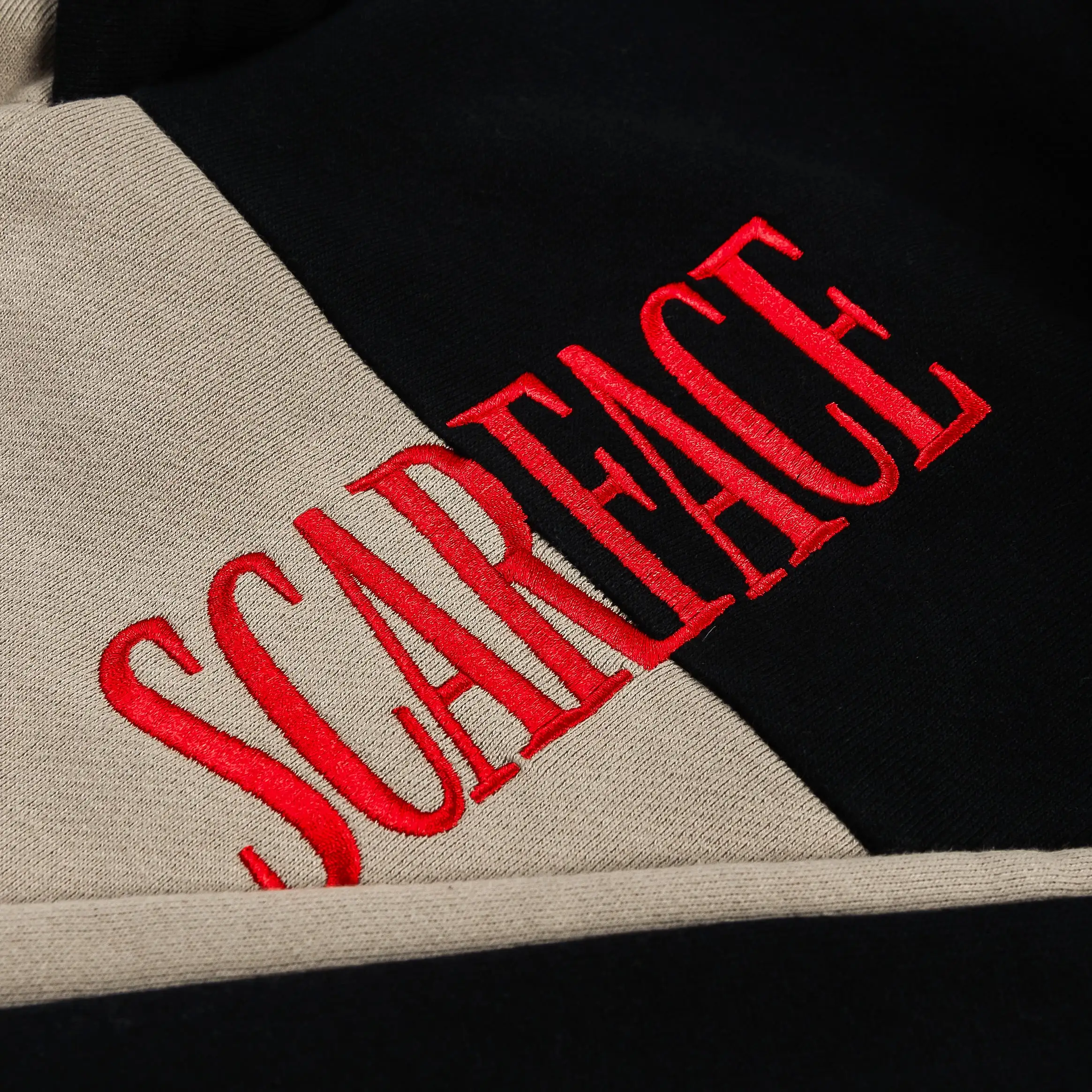 SP x Scarface TWIY Split Pullover Mens Hoodie (Taupe/Black)