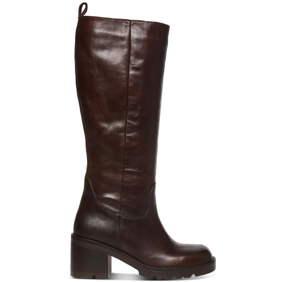 Steve Madden Womens Gyrate Leather Tall Knee-High Boots