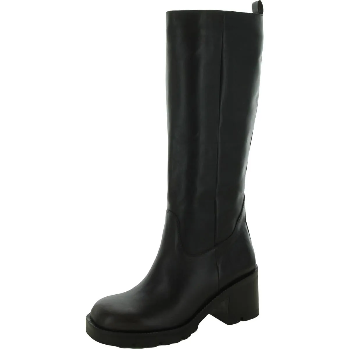 Steve Madden Womens Gyrate Leather Tall Knee-High Boots