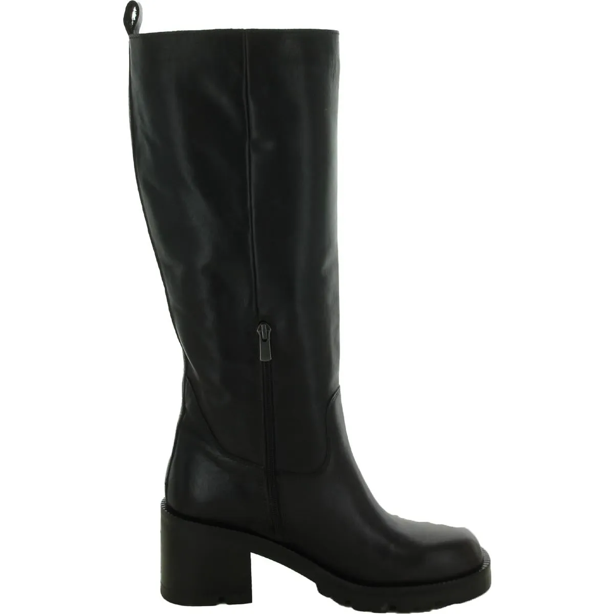 Steve Madden Womens Gyrate Leather Tall Knee-High Boots