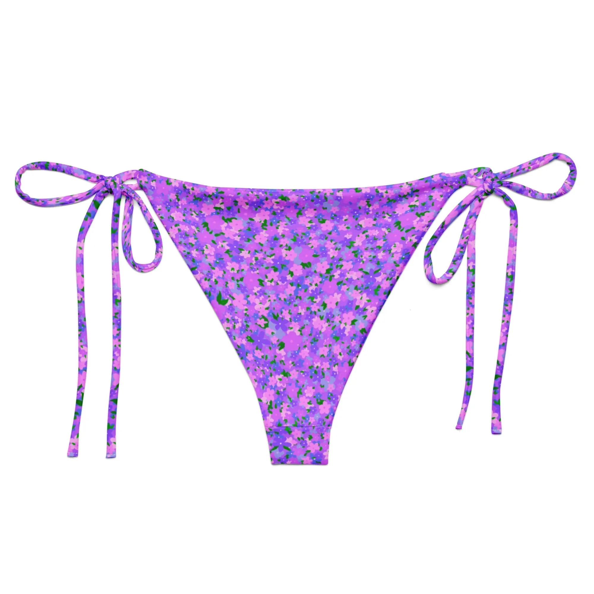 STRING BIKINI BOTTOM ECO - DITSY PURPLES