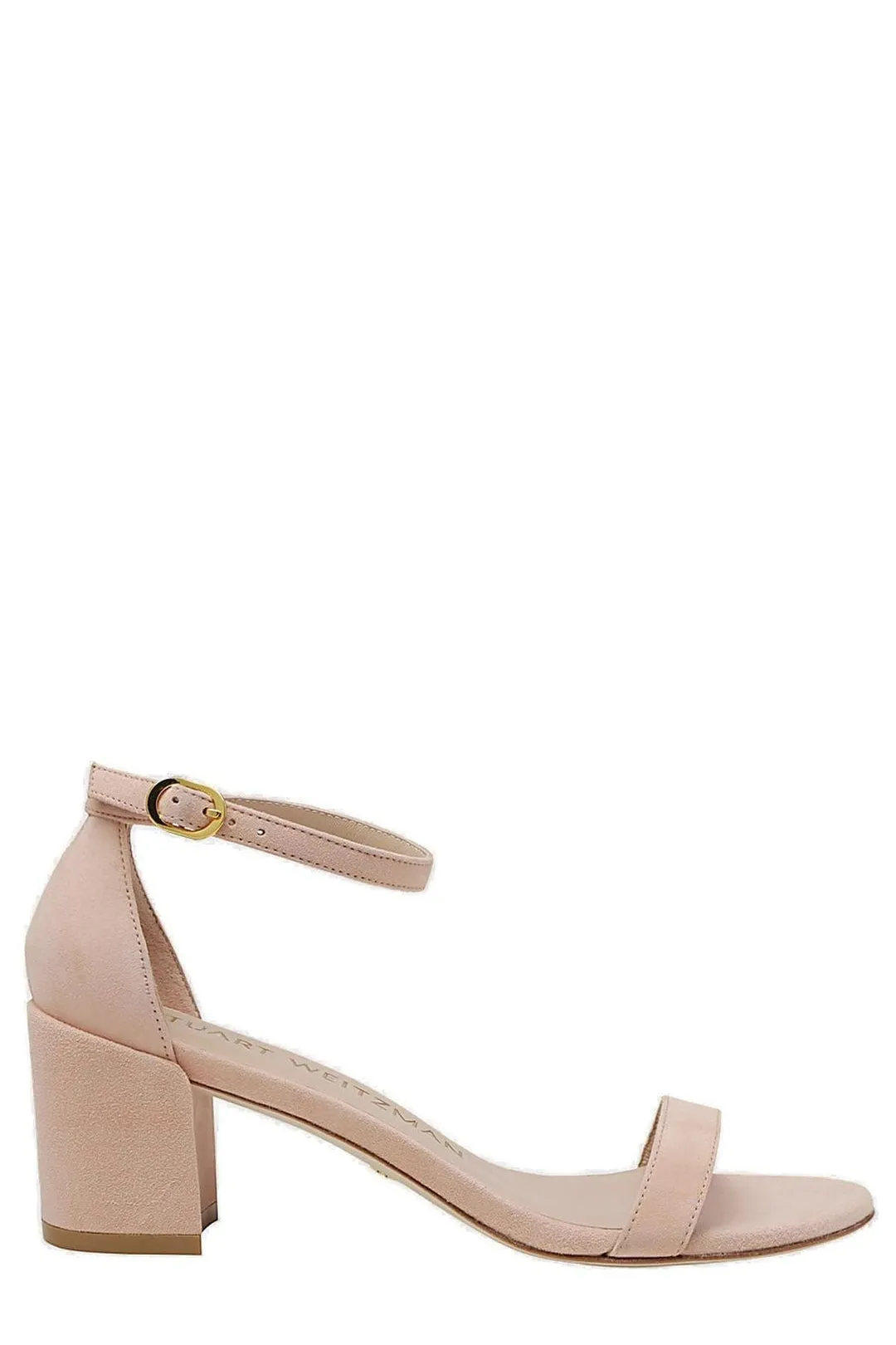 Stuart Weitzman Open Toe Mid Block Heel Sandals