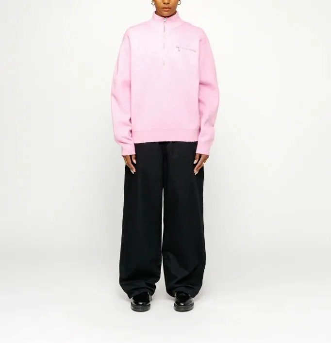 STUSSY  |[STUSSY]★HALF ZIP MOCK NECK SWEATER