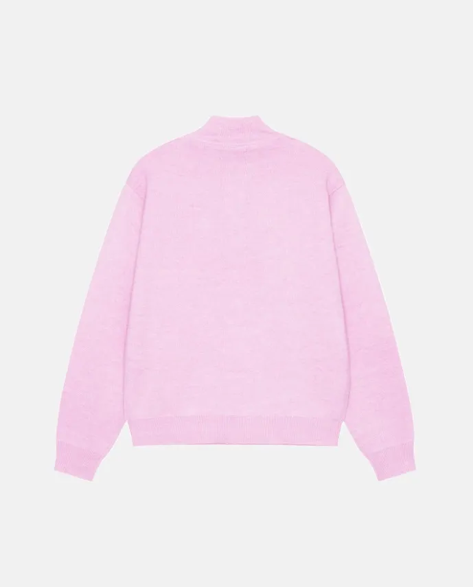 STUSSY  |[STUSSY]★HALF ZIP MOCK NECK SWEATER