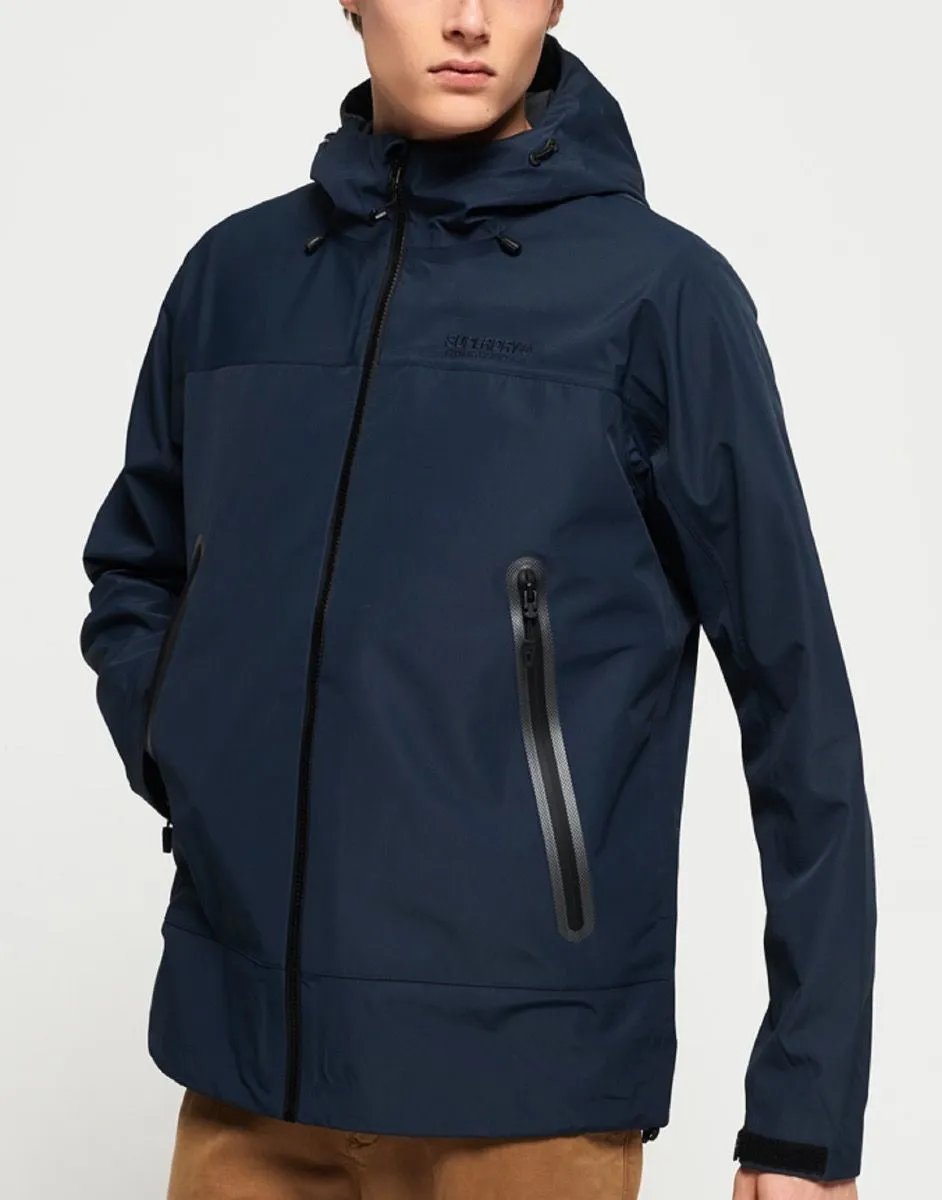 Superdry Hydrotech Softshell Hooded Jacket Navy