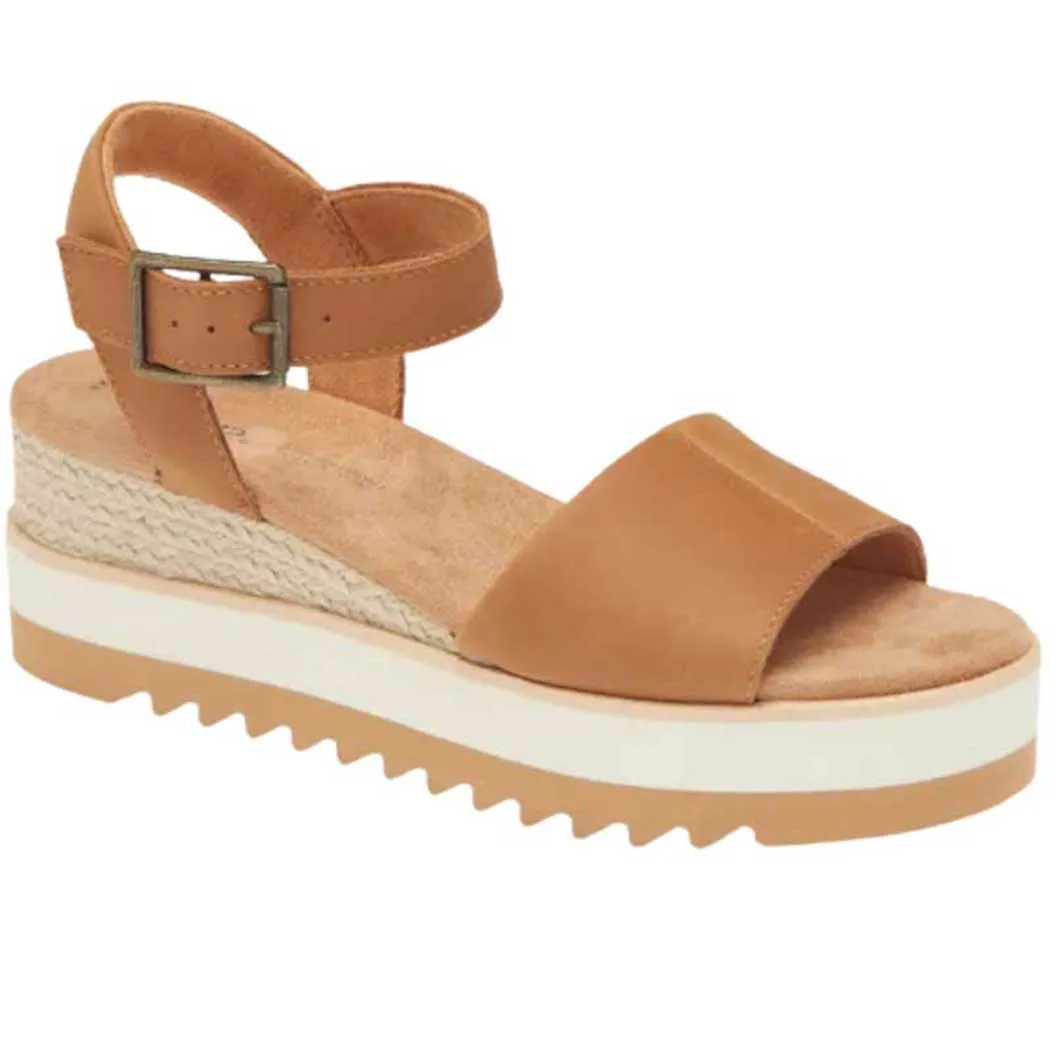 TOMS Shoes Diana Wedge Sandal Tan (Women's)