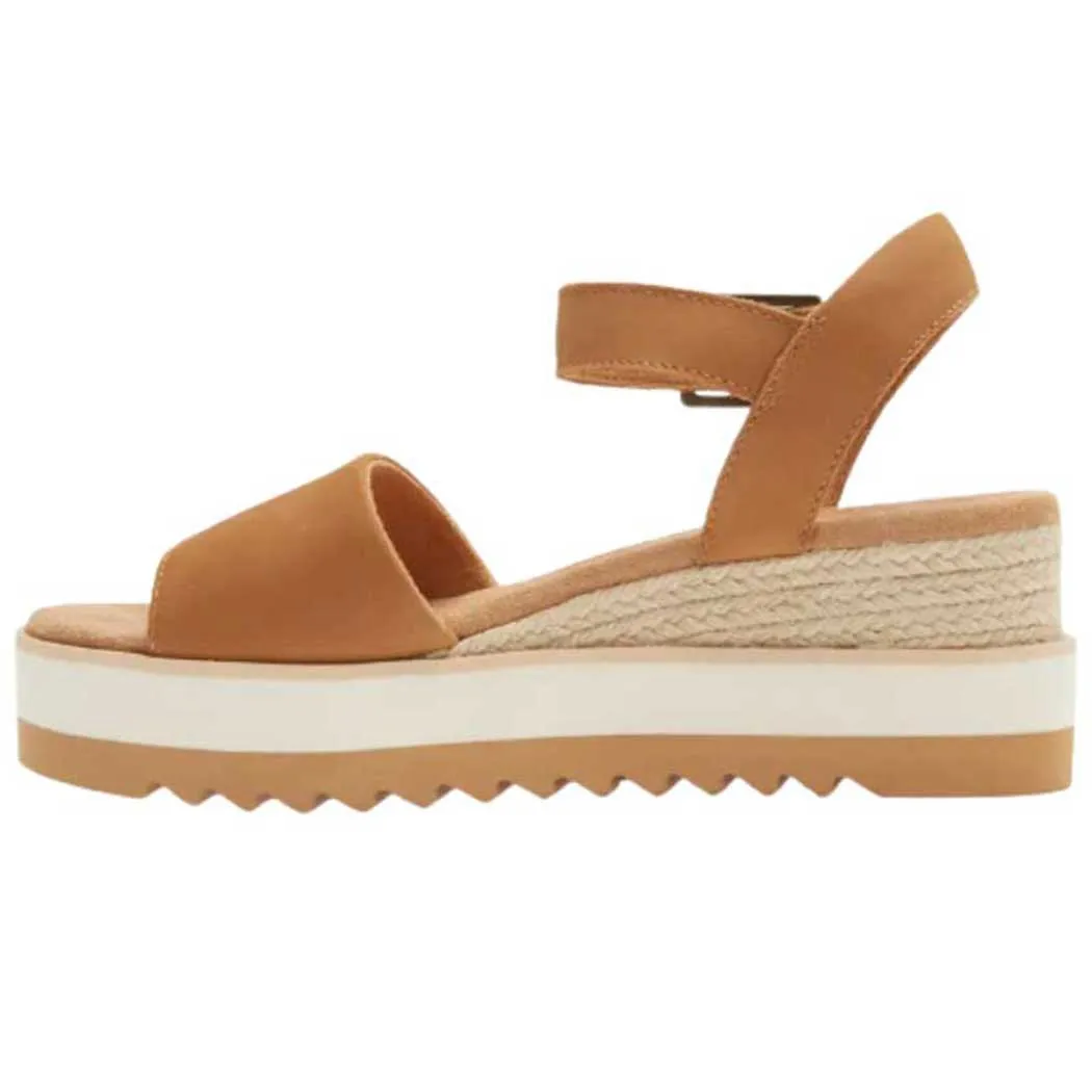 TOMS Shoes Diana Wedge Sandal Tan (Women's)