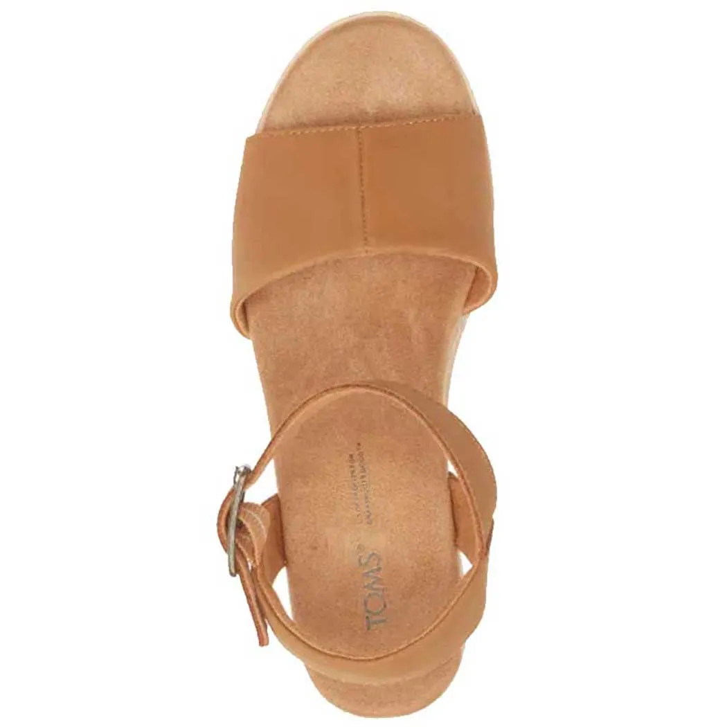 TOMS Shoes Diana Wedge Sandal Tan (Women's)