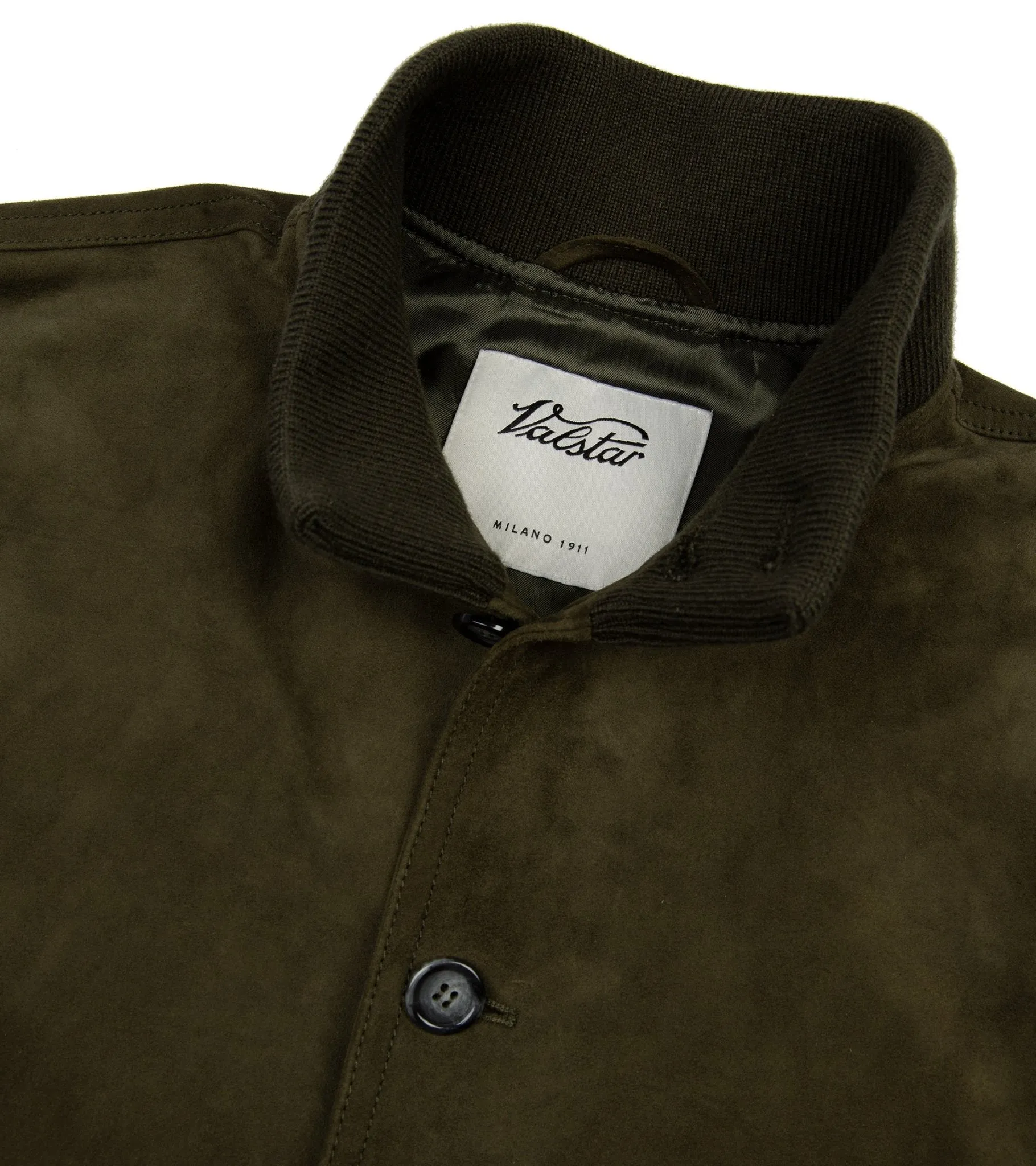 Valstar Lined Suede Valstarino Jacket: Moss Green