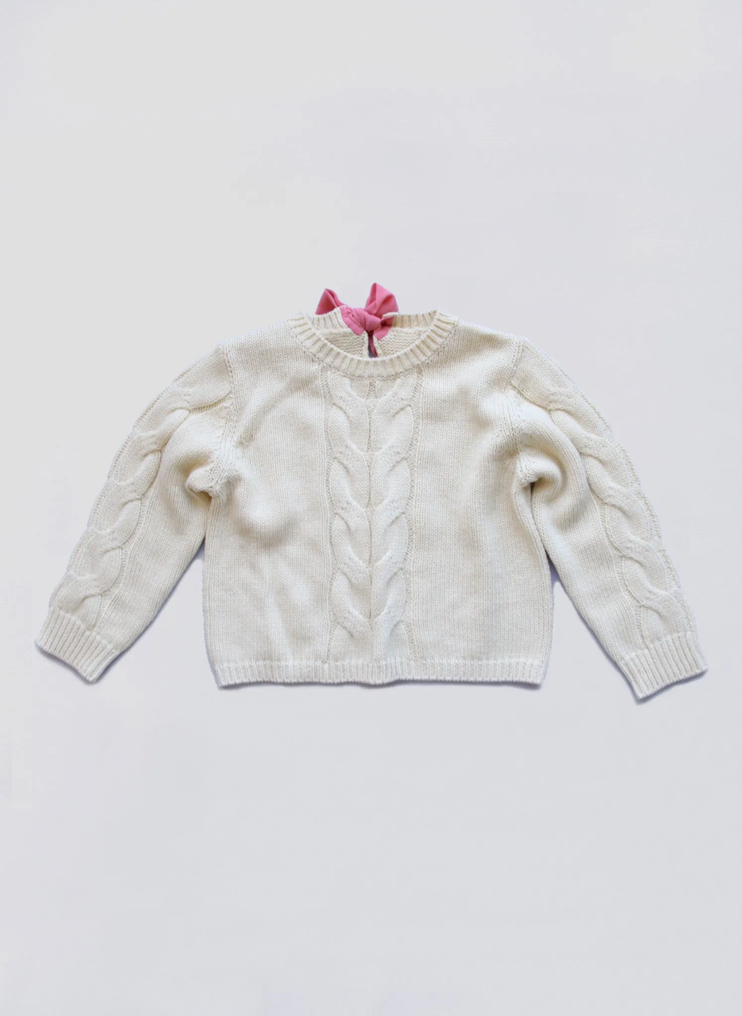 Vierra Rose Raine Big Cable Sweater in Daisy