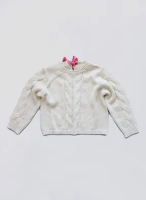 Vierra Rose Raine Big Cable Sweater in Daisy