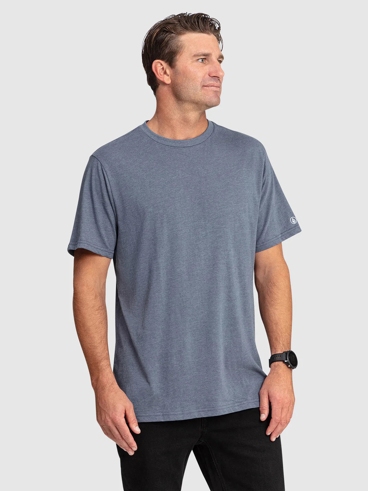 Volcom Aus Solid Tee - Smokey Blue