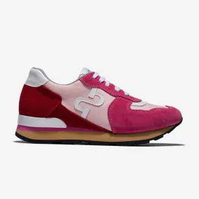 Women Lace-Up Suede Sneakers Rose 