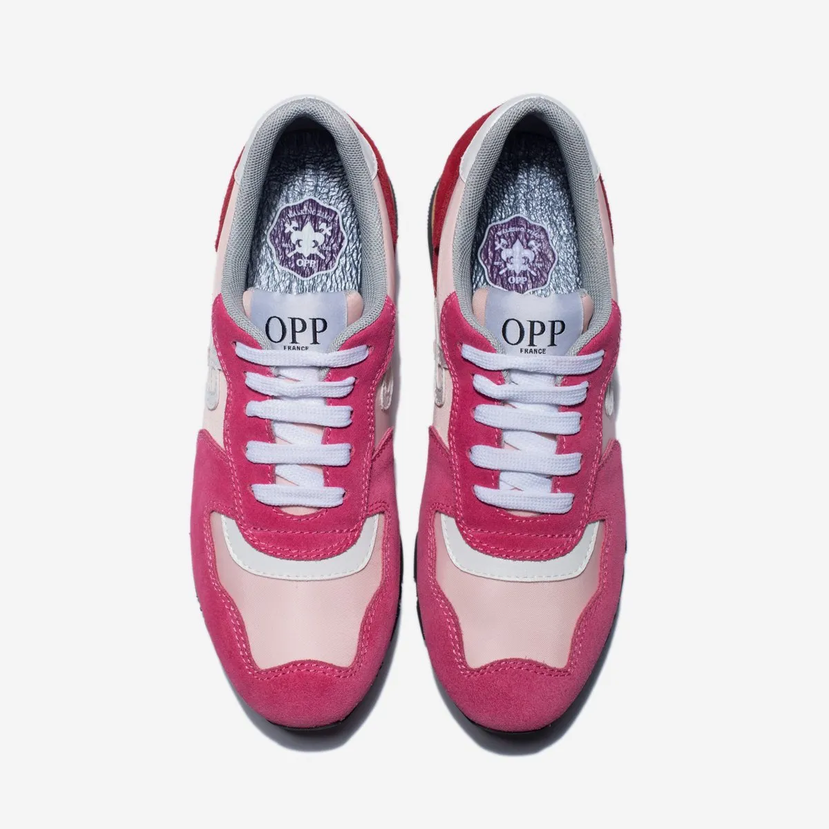 Women Lace-Up Suede Sneakers Rose 