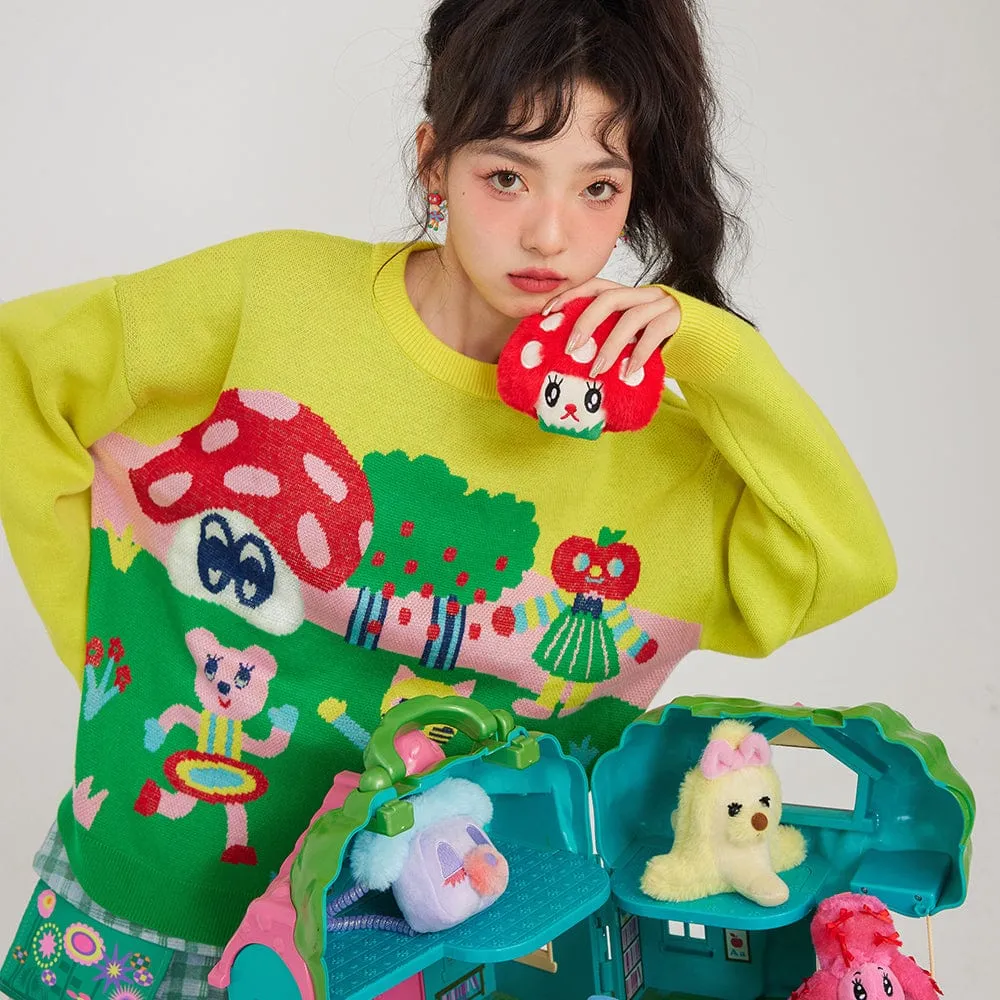 Women's Cartoon Knitted Sweater