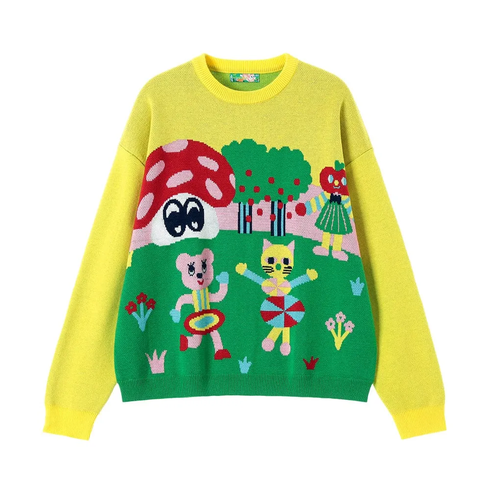 Women's Cartoon Knitted Sweater