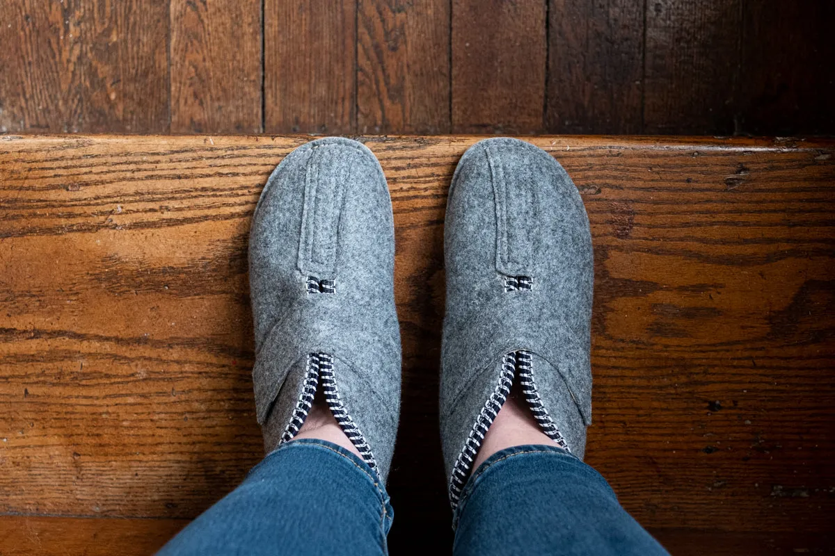 Women's Felted Wool Velcro Slippers (Size 39, 40 ONLY)